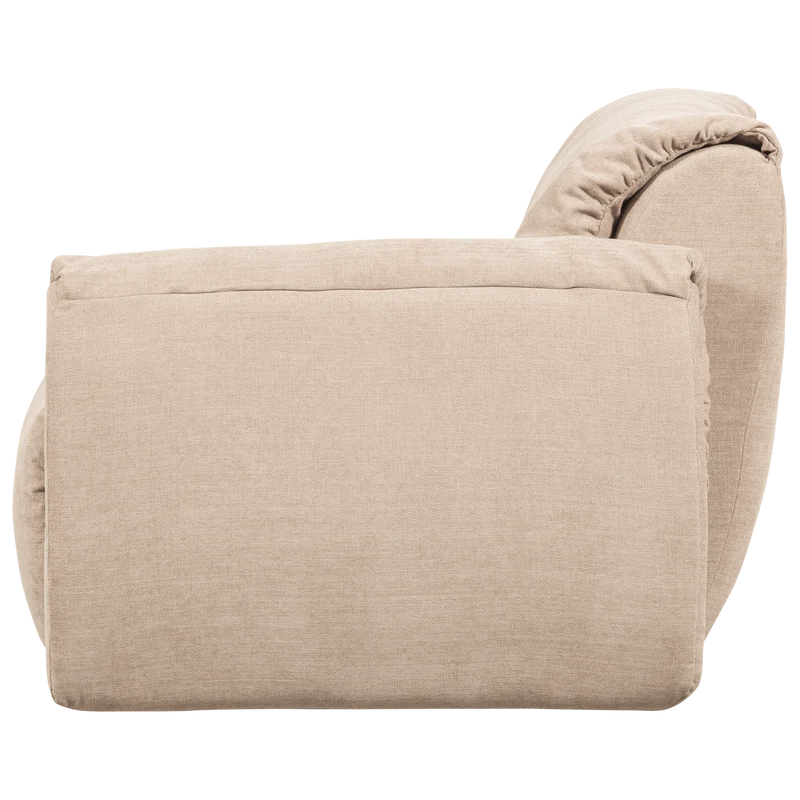 Baggy 1-sitzer element arm rechts gewebte chenille sand