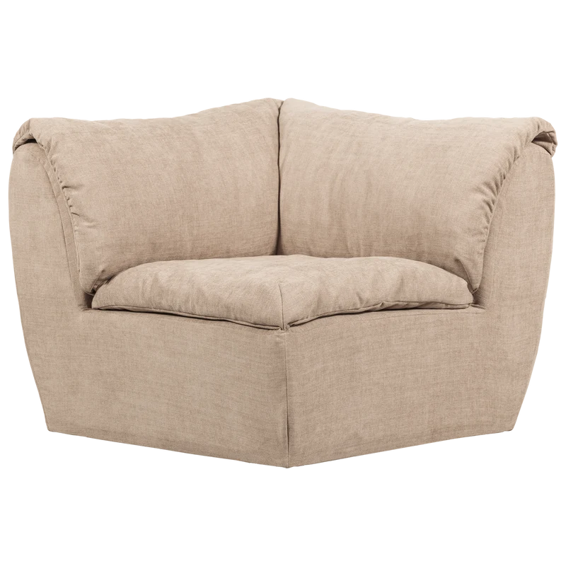 Baggy eckelement gewebte chenille sand