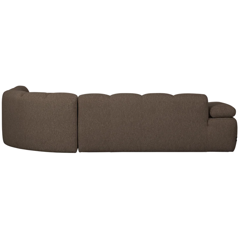 Mojo eckbank rechts bouclé braun melange