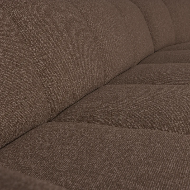 Mojo eckbank rechts bouclé braun melange