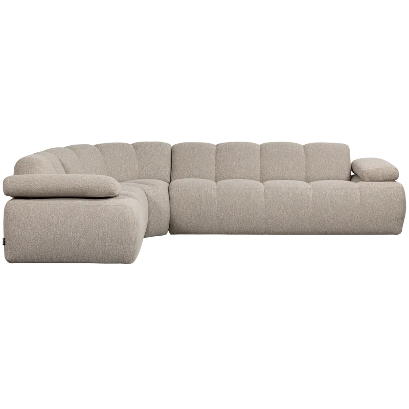 Mojo eckbank links bouclé beige melange