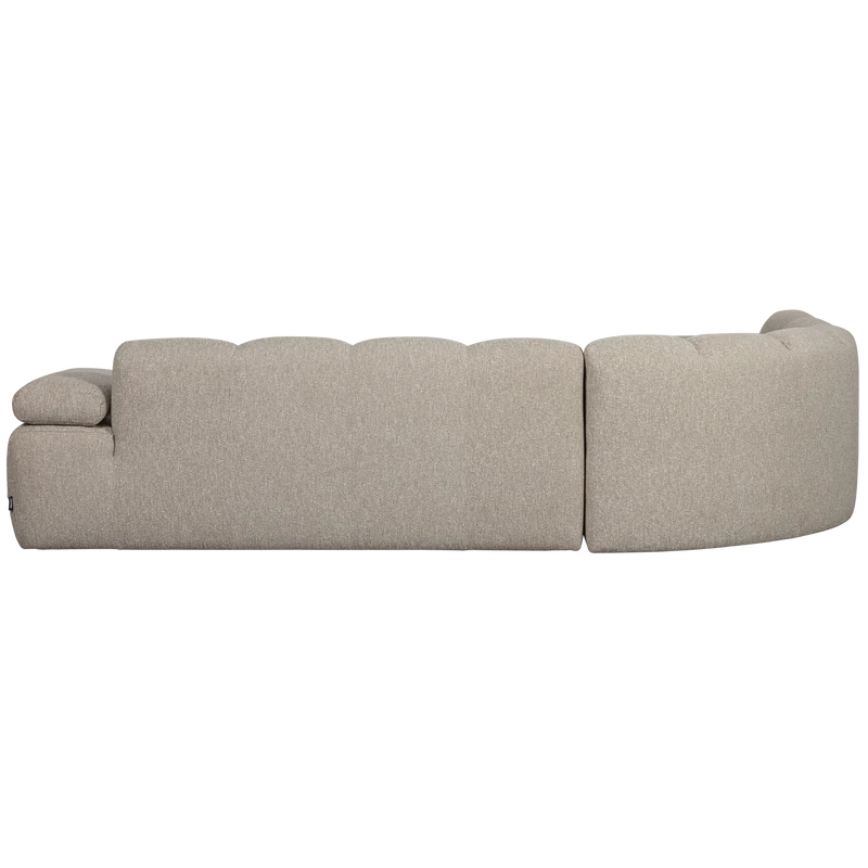Mojo eckbank links bouclé beige melange