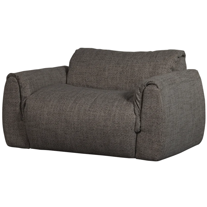 Baggy liegesessel webstoff warmes grau melange
