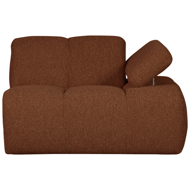 Mojo 1-sitzer element arm rechts bouclé rostbraun meliert