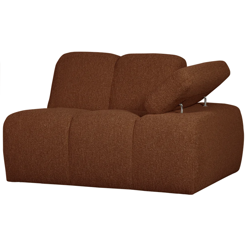 Mojo 1-sitzer element arm rechts bouclé rostbraun meliert