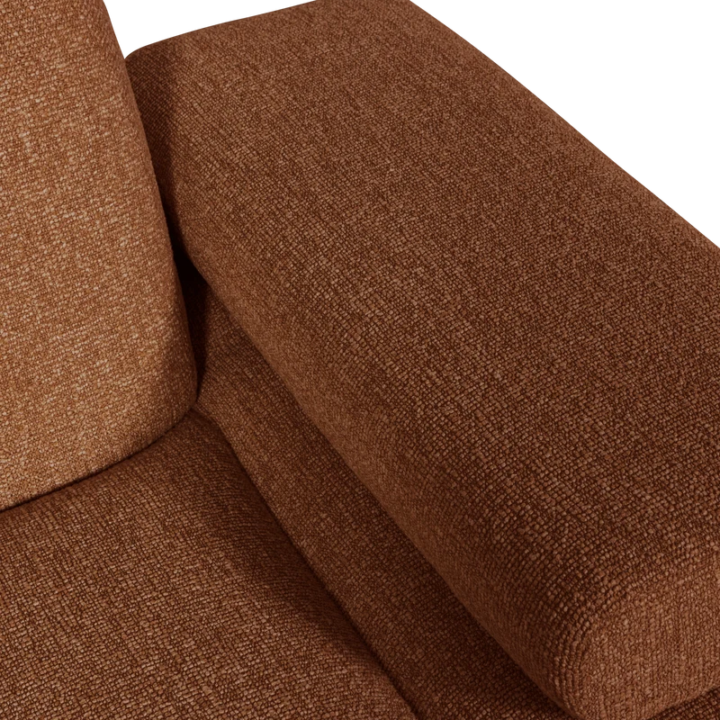 Mojo 1-sitzer element arm rechts bouclé rostbraun meliert