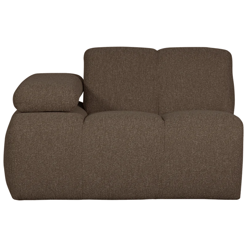 Mojo 1-sitzer element arm links bouclé braun melange
