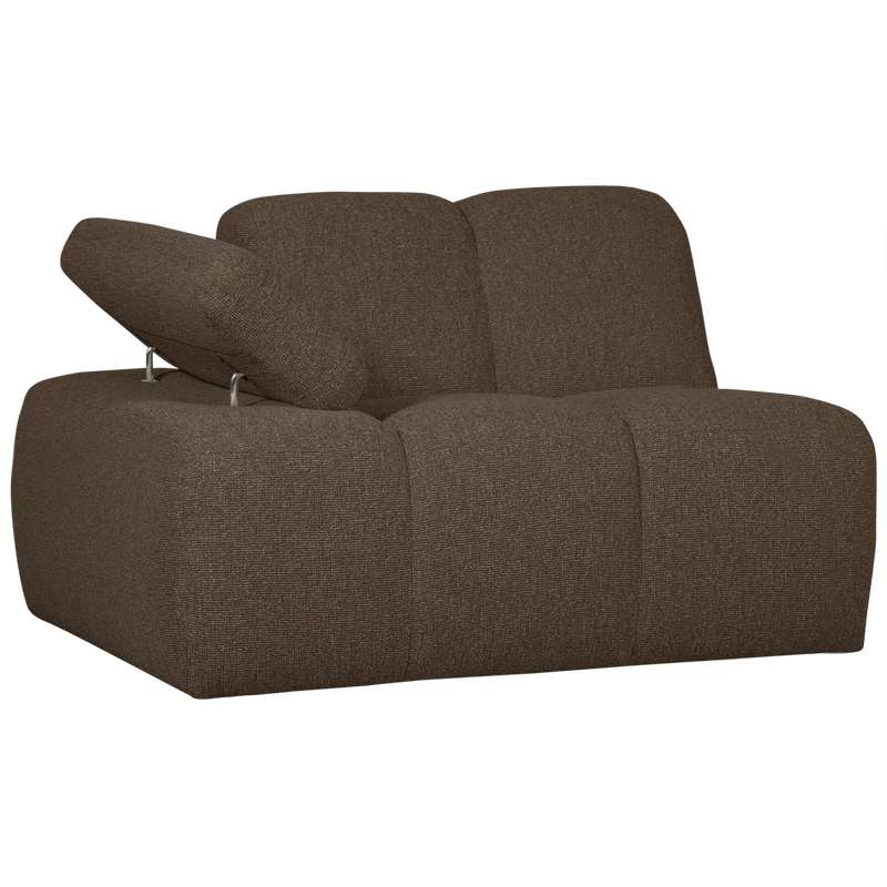 Mojo 1-sitzer element arm links bouclé braun melange