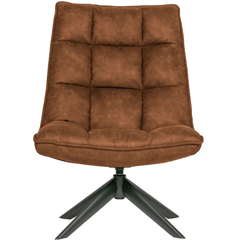 Jouke drehsessel kunstleder cognac