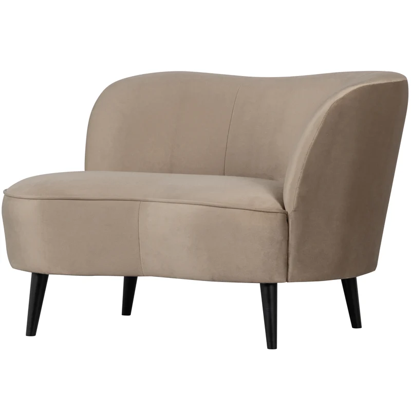 Sara lounge sessel rechts samt khaki