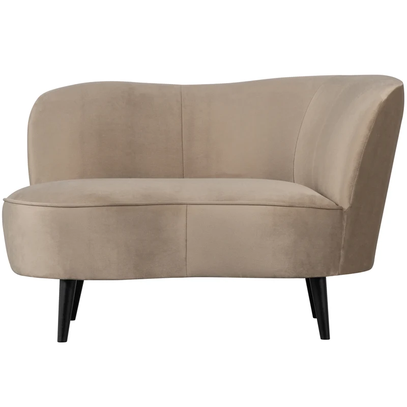 Sara lounge sessel rechts samt khaki