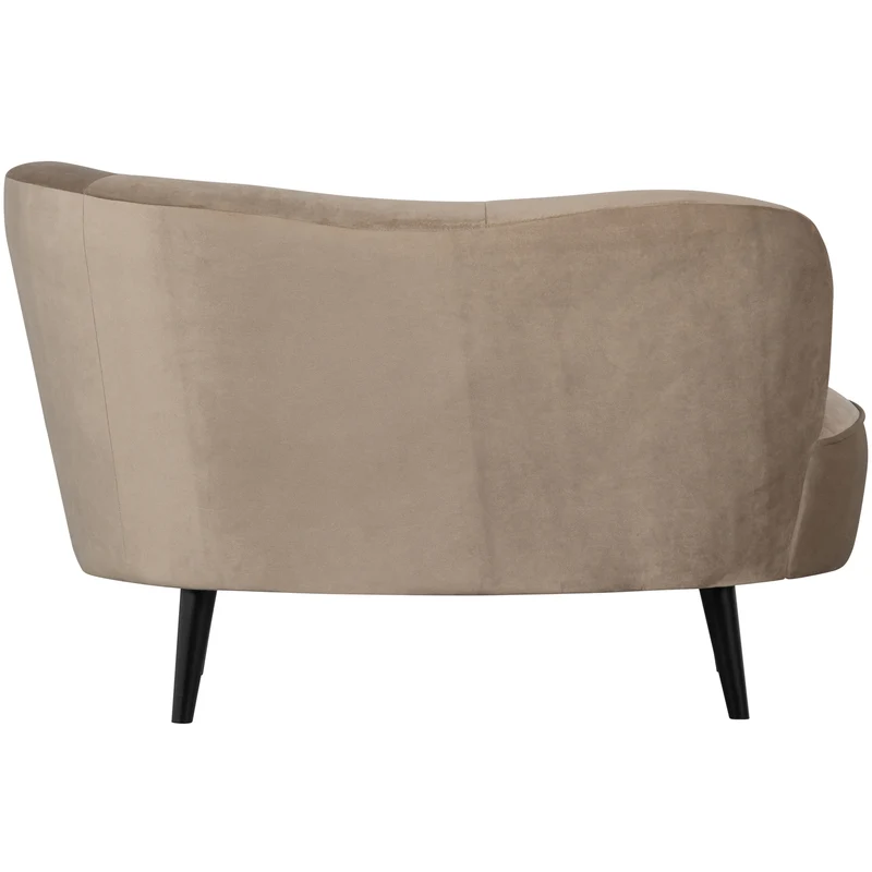 Sara lounge sessel rechts samt khaki
