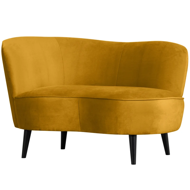 Sara lounge sessel links samt ocker