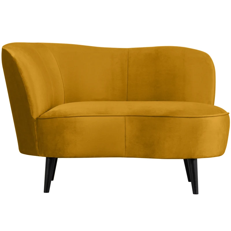 Sara lounge sessel links samt ocker