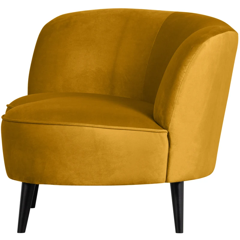 Sara lounge sessel links samt ocker