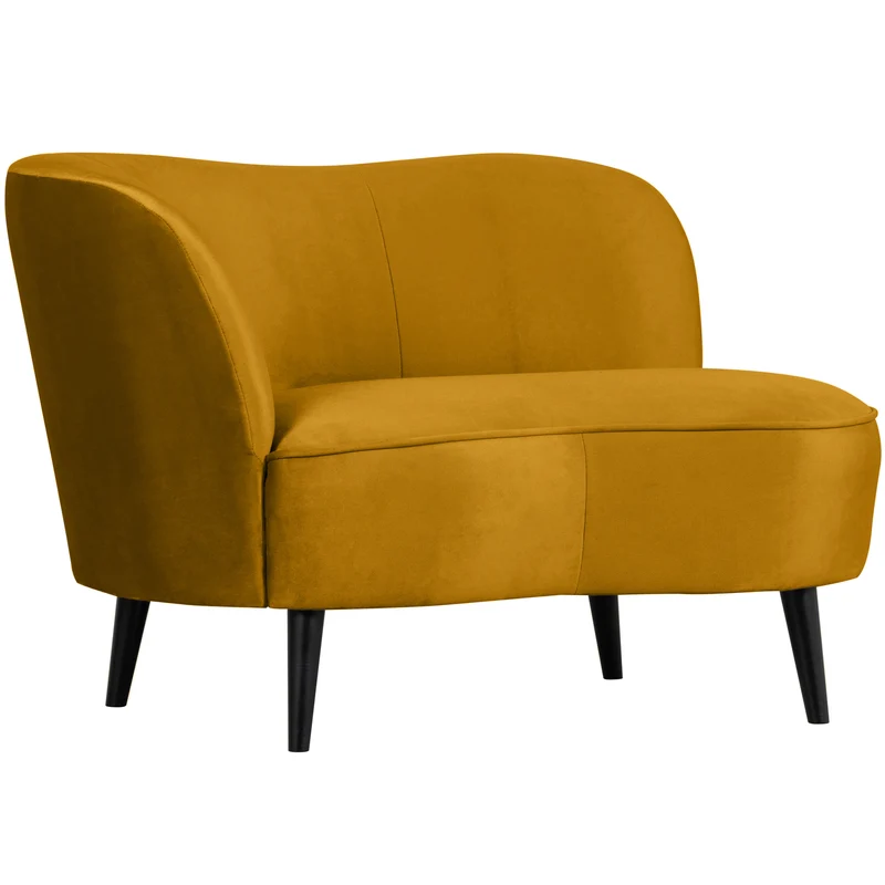 Sara lounge sessel links samt ocker