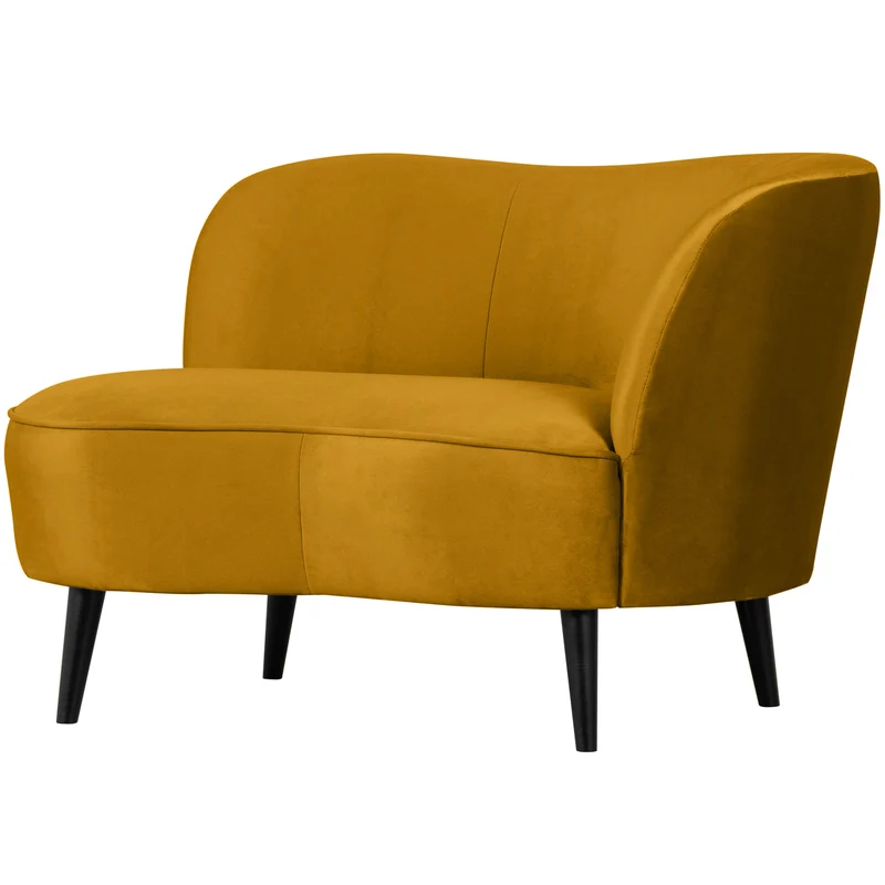 Sara lounge sessel rechts samt ocker