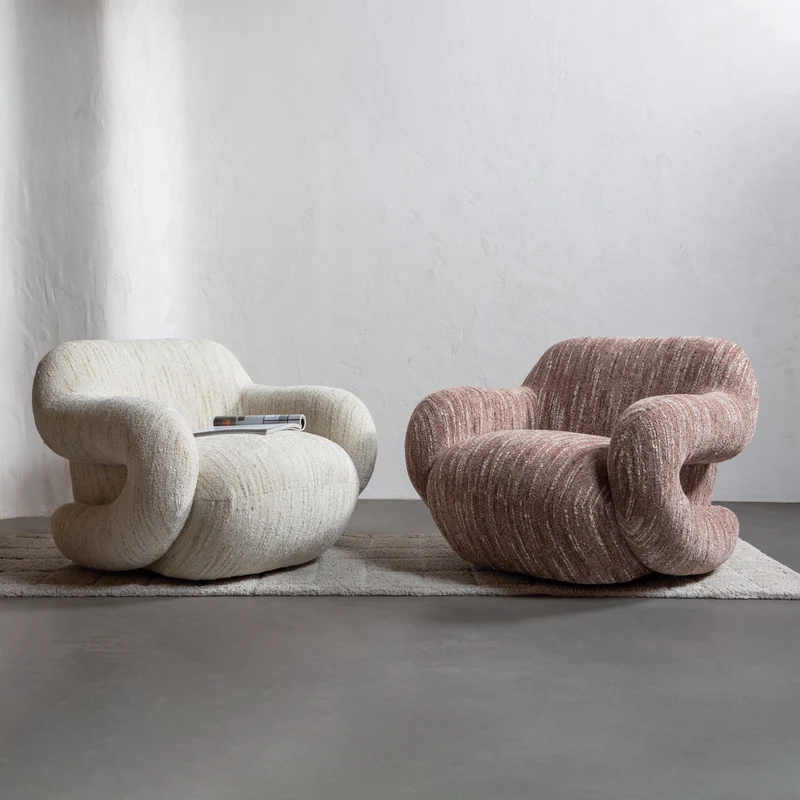 Folke sessel chenille natur melange