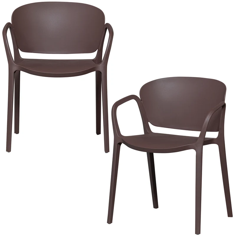 Bent gartenstuhl kunststoff lila/braun