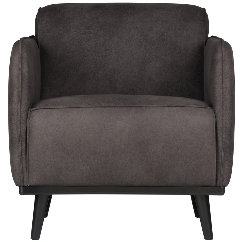 Statement arm chair ecoleder dunkelgrau