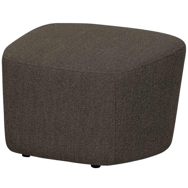 Lofty hocker bouclé braun