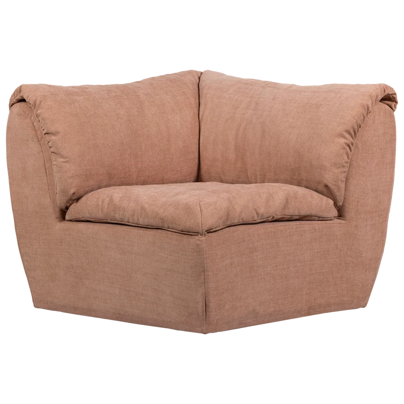 Baggy eckelement gewebte chenille altrosa