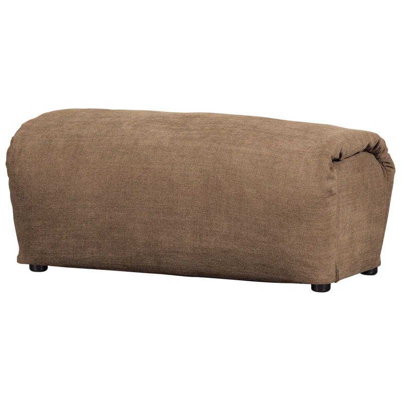 Baggy hocker gewebte chenille braun