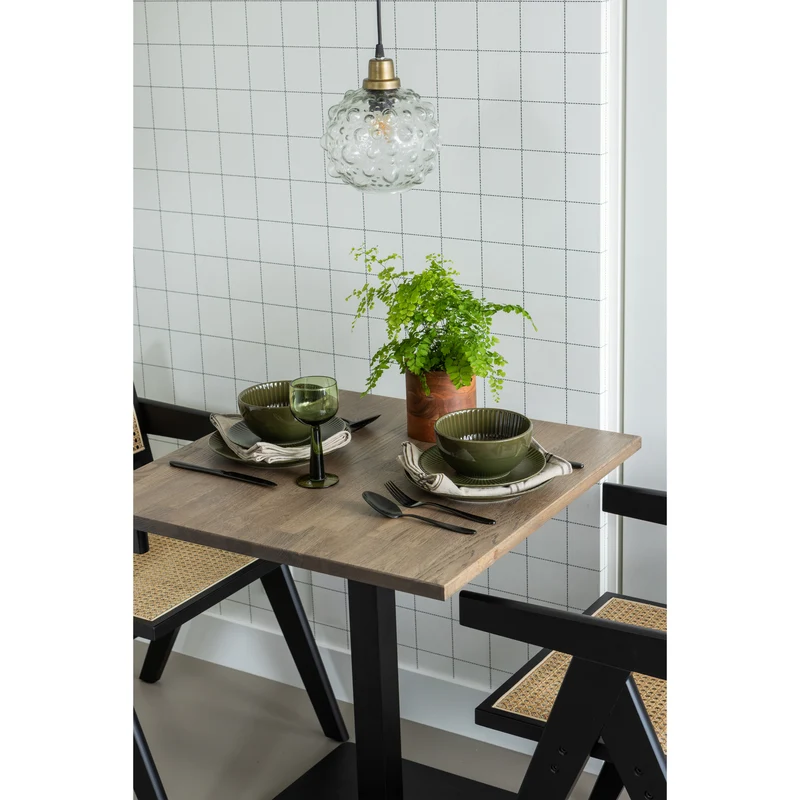 Bistro fuss aus vierkantrohr metall gestell mattschwarz