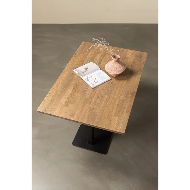 Bistro doppelter vierkantrohrfuss metall mattschwarz 72x80x40 cm