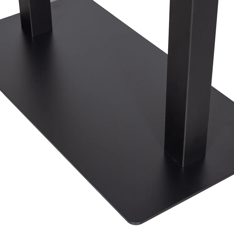 Bistro doppelter vierkantrohrfuss metall mattschwarz 72x80x40 cm