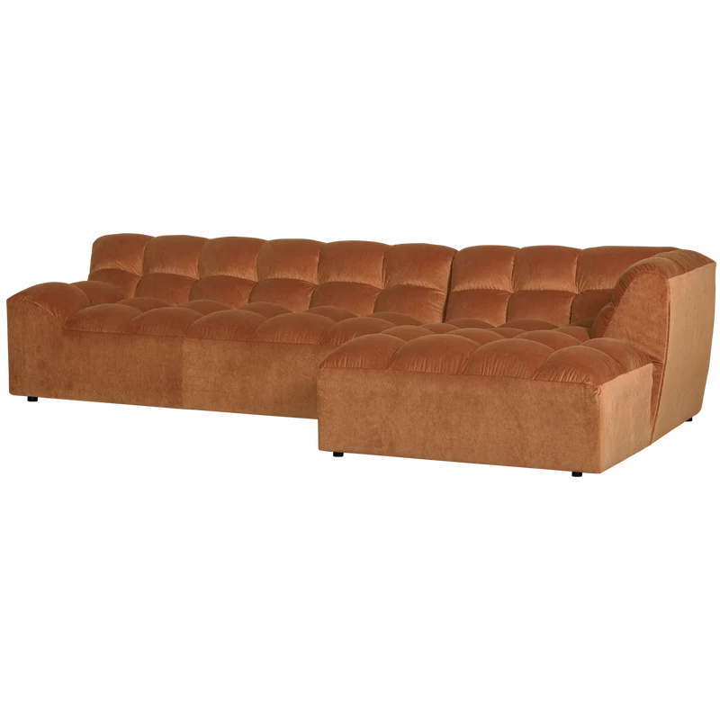 Allure chaise longue rechts samt terra