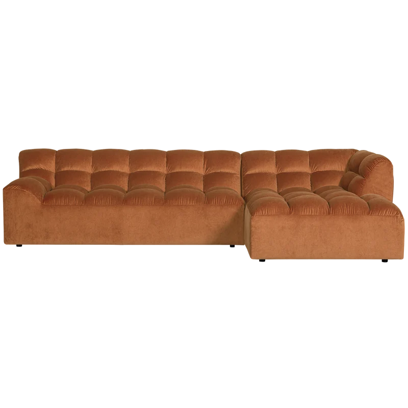 Allure chaise longue rechts samt terra