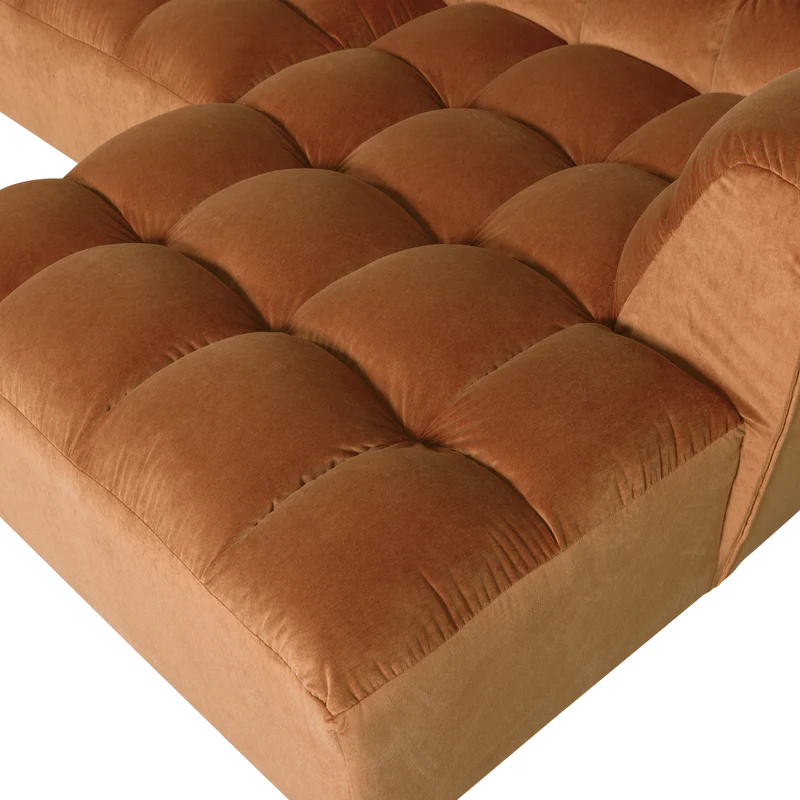 Allure chaise longue rechts samt terra
