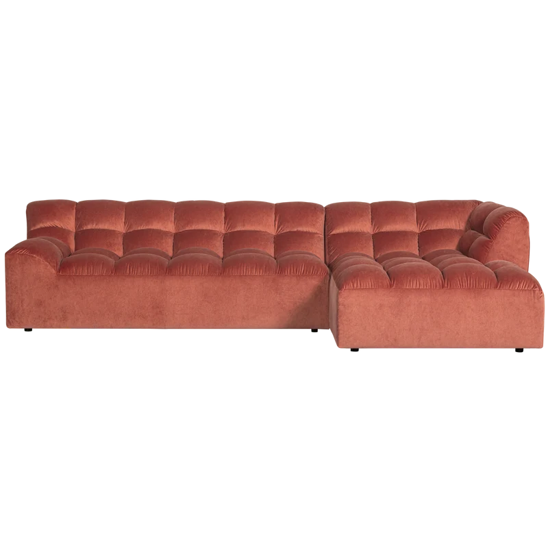 Allure chaise longue rechts samt blush