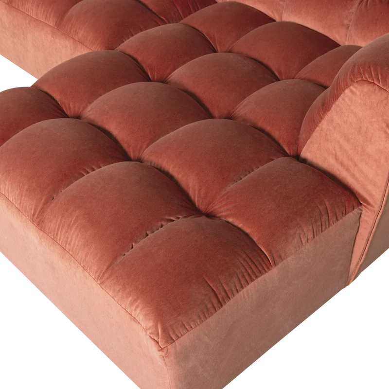 Allure chaise longue rechts samt blush