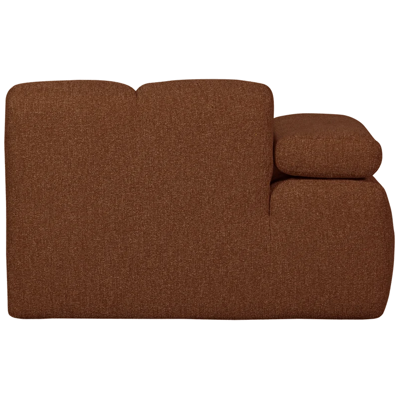 Mojo 1-sitzer element arm links bouclé rostbraun meliert