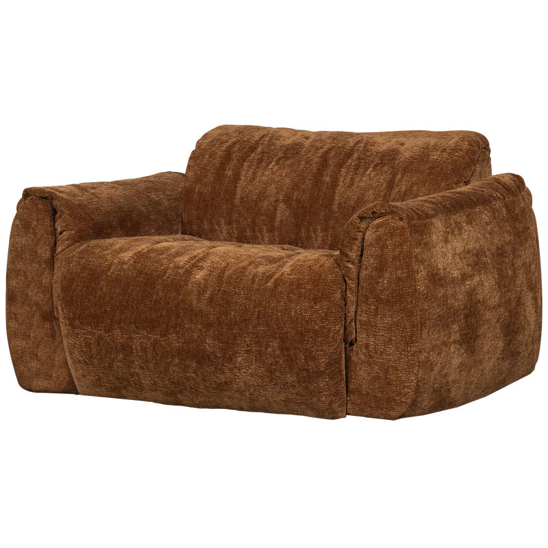 Baggy liegesessel 3D chenille mittelbraun