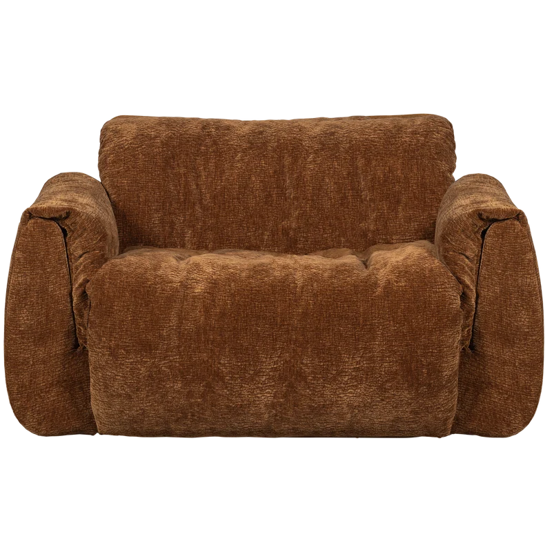 Baggy liegesessel 3D chenille mittelbraun