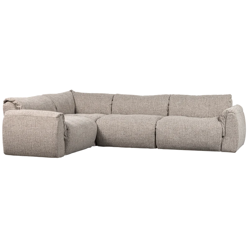 Baggy eckbank links webstoff natur melange