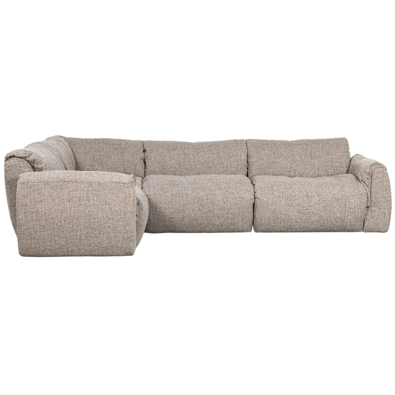 Baggy eckbank links webstoff natur melange