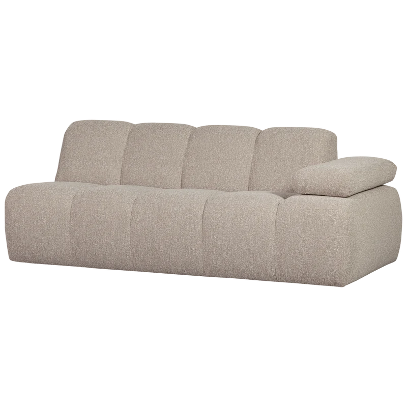 Mojo 2-sitzer element arm rechts bouclé beige melange