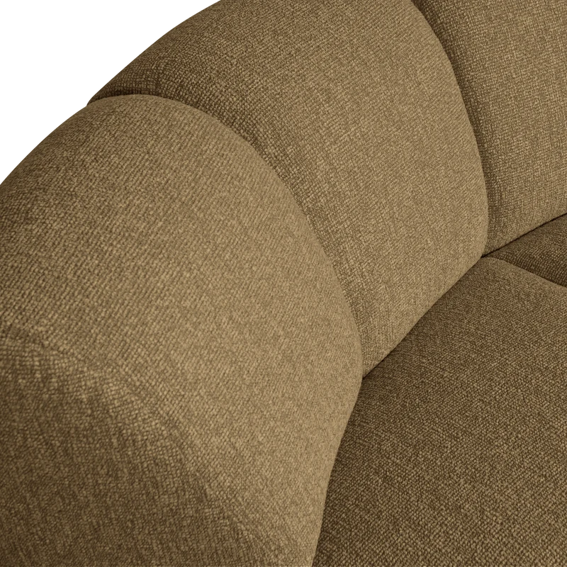 Mojo eckelement bouclé gelbbraun melange