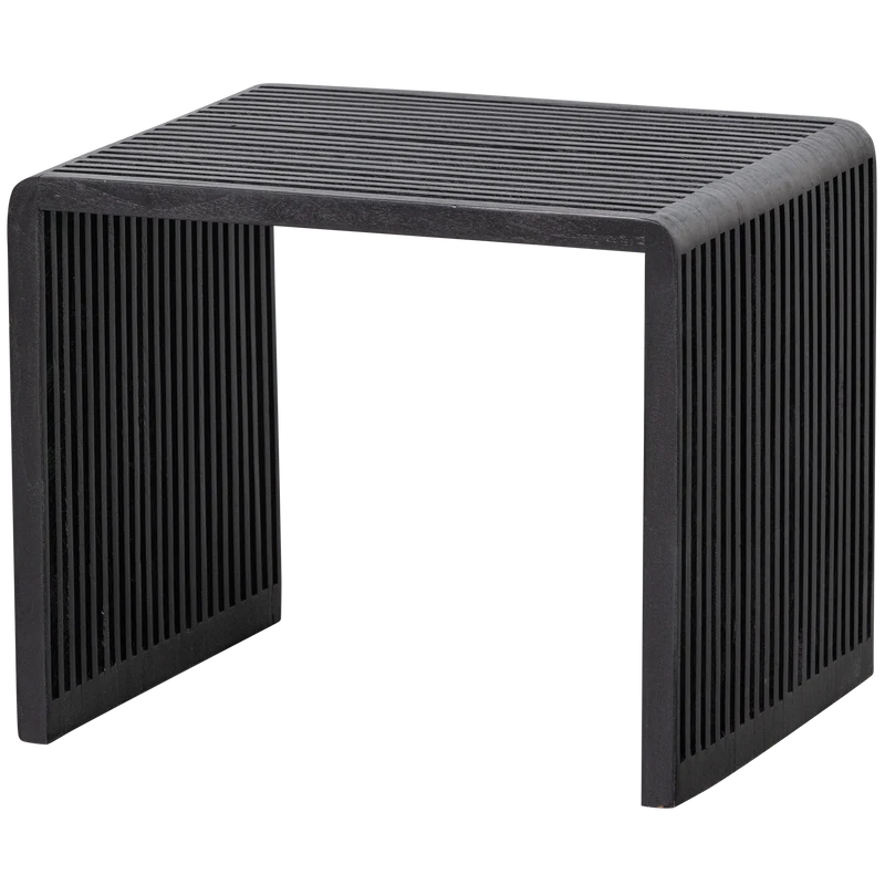 2er set - Willa beistelltische recyceltes teak schwarz