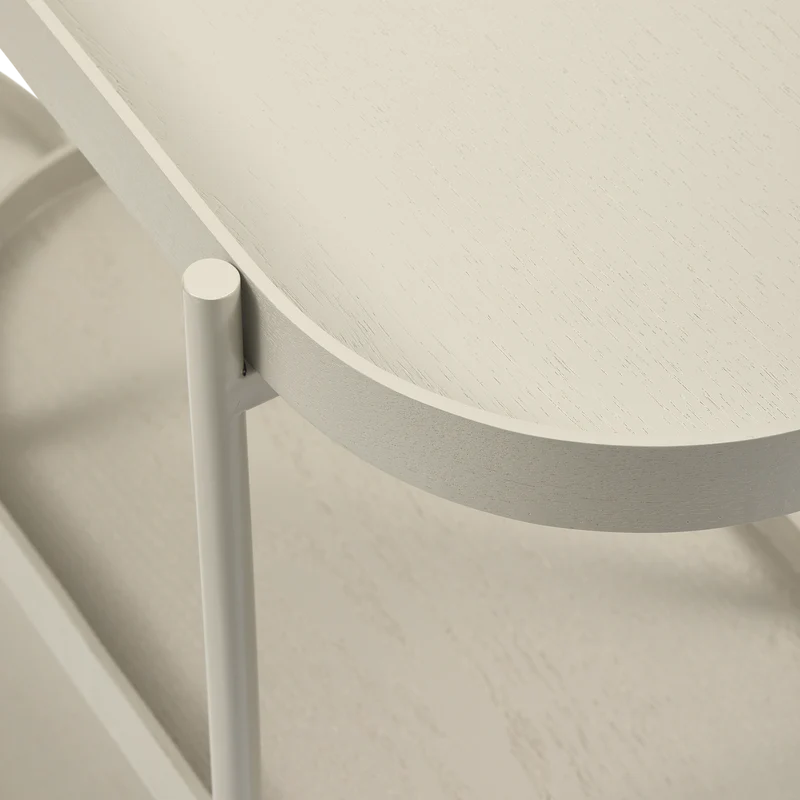 Noan beistelltisch holz/metall antik beige