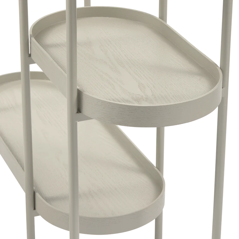Noan beistelltisch holz/metall antik beige
