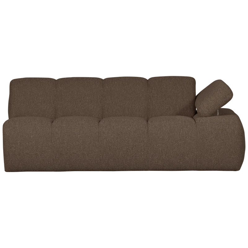 Mojo 2-sitzer element arm rechts bouclé braun melange