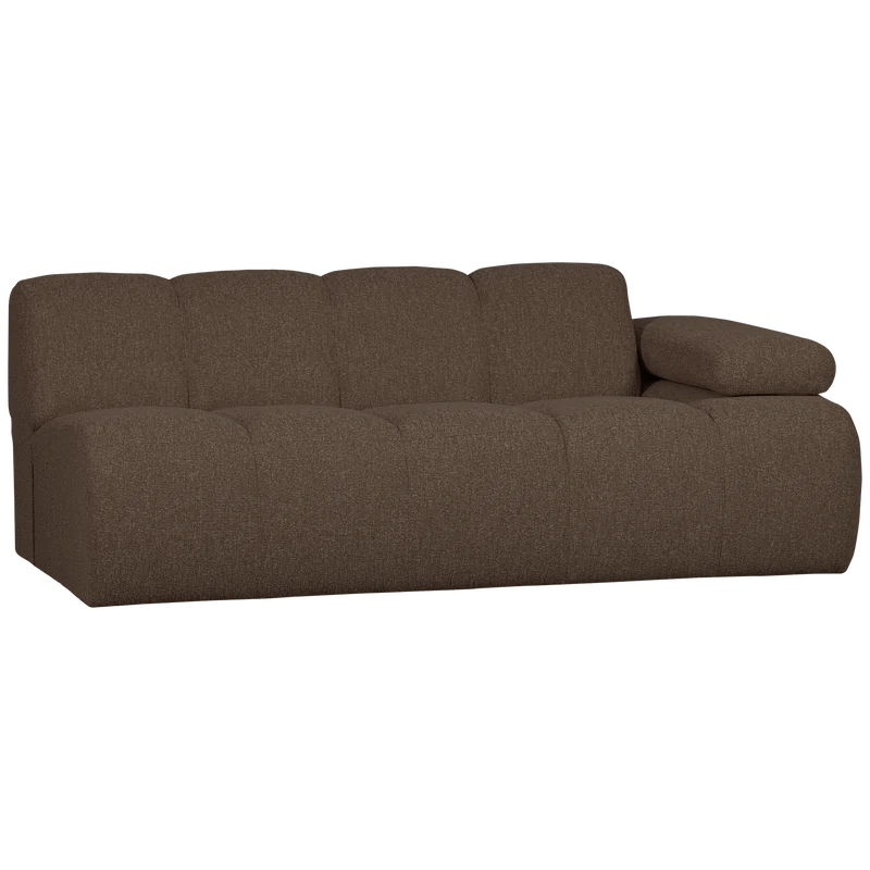 Mojo 2-sitzer element arm rechts bouclé braun melange