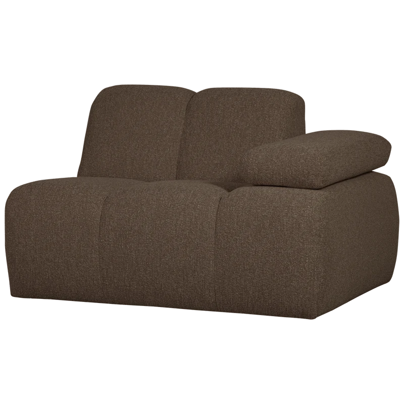 Mojo 1-sitzer element arm rechts bouclé braun melange