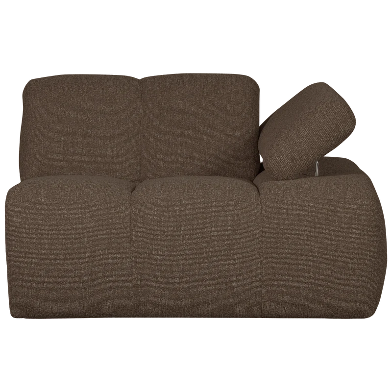 Mojo 1-sitzer element arm rechts bouclé braun melange
