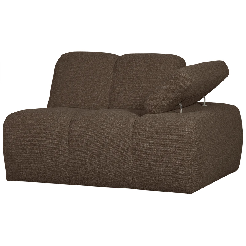 Mojo 1-sitzer element arm rechts bouclé braun melange